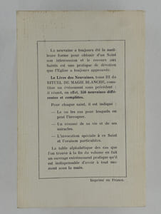 Rituel de Magie blanche. Tome III : Le livre des neuvaines.