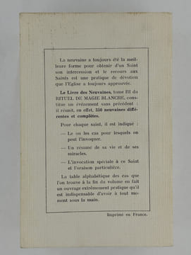 Rituel de Magie blanche. Tome III : Le livre des neuvaines.. MANASSE Benjamin,