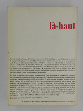 Là-haut suivi du journal d'"en route".. HUYSMANS Joris-Karl,
