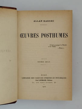 Oeuvres posthumes.. KARDEC Allan,