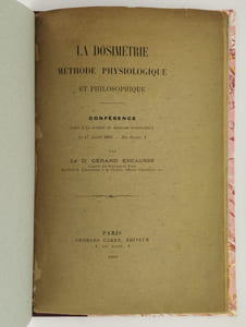 La dosimétrie, méthode physiologique et philosophique.