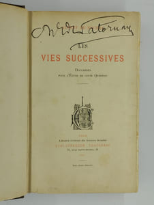 Les Vies successives. Documents pour l'étude de cette question.