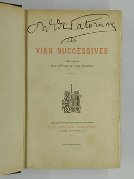 Les Vies successives. Documents pour l'étude de cette question.. ROCHAS Albert (de),