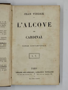 L'alcove du cardinal. Roman contemporain.