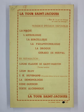 La tour Saint Jacques. L'Illuminisme au XVIIIe siècle.. COLLECTIF,