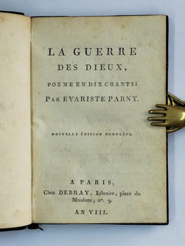 La guerre des dieux. Poème en dix chants.. PARNY Evariste,
