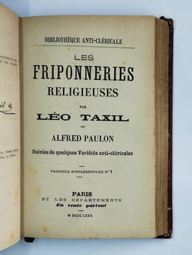 Les soutanes grotesques. [- Almanach anti-clérical et républicain pour 1880.- Les friponneries religieuses.- L'affaire Léotade (le frère qui viole).- ...