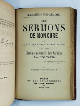 Les soutanes grotesques. [- Almanach anti-clérical et républicain pour 1880.- Les friponneries religieuses.- L'affaire Léotade (le frère qui viole).- ...