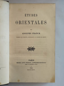 Etudes orientales.