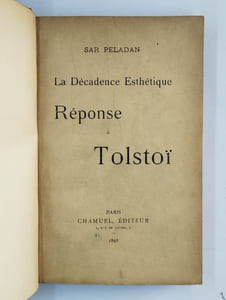 La décadence esthétique. Réponse à Tolstoï.