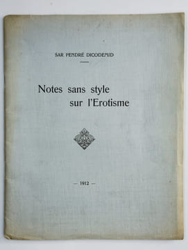 Notes sans style sur l'érotisme. DICODEMID Pendré (Sar),