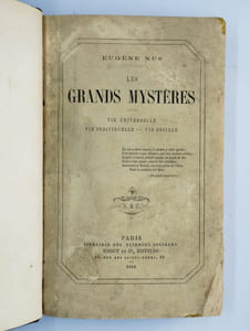 Les grands mystères. Vie universelle - vie individuelle - vie sociale.