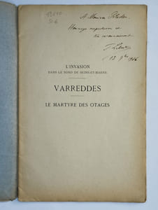 L'invasion dans le nord de Seine-et-Marne. 1914. Varreddes. Le martyres des otages.