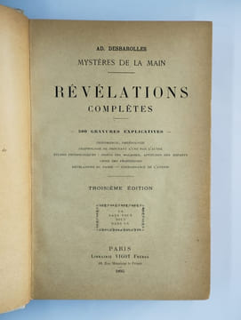 Mystères de la Main. Révélations complètes.. DESBARROLLES Ad.,