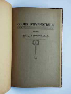 Cours d'hypnotisme. WHARTON J. S.,