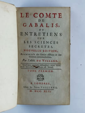 Le Comte de Gabalis, ou entretiens sur les sciences secrètes. Tome premier (SEUL).. VILLARS Abbé de,