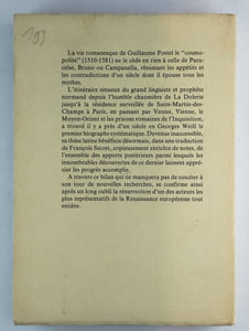 Vie et caractère de Guillaume Postel.