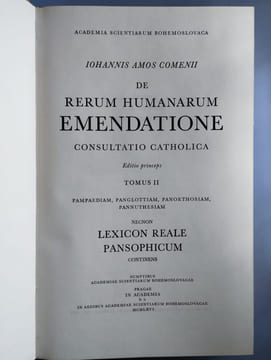 De Rerum Humanarum Emendatione Consultatio Catholica. 2 VOL, tomes i et ii.. COMENII Iohannis Amos (Coménius),