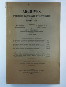 Archives d'histoire doctrinale et littéraire du moyen âge. Année 1955.