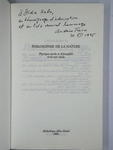 Philosophie de la nature. Physique sacrée et théosophie XVIIIe-XIXe sciècle.