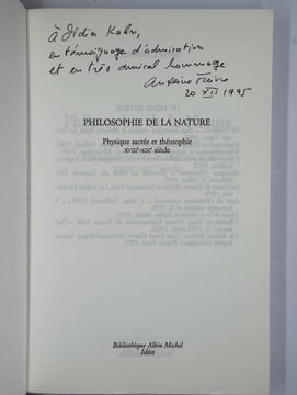 Philosophie de la nature. Physique sacrée et théosophie XVIIIe-XIXe sciècle.. FAIVRE Antoine,