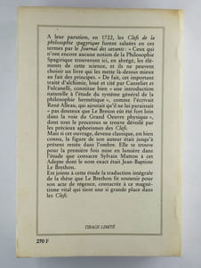Les clefs de la philosophie spagyrique, précédé de la vie est-elle un magnétisme?