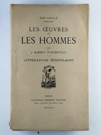 Le oeuvres et les hommes. Littérature épistolaire.
