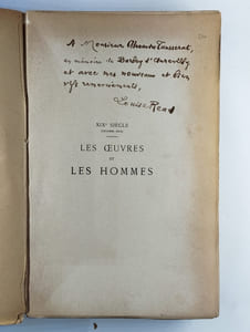 Le oeuvres et les hommes. Littérature épistolaire.