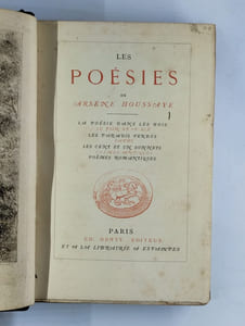 Les poésies de Arsène Houssaye.