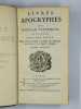 Livres apocryphes de l'ancien testament, en françois. Avec des notes. Pour servir de suite à la bible de Monsieur de Saci, en douze volumes. COMPLET ...