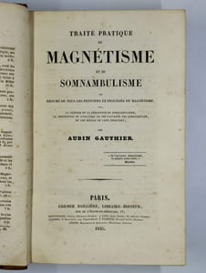 Traité pratique du magnétisme et du somnambulisme ou Résumé de tous les principes et procédés du magnétisme, avec la théorie et la définition du somnambulisme, la description du caractère et des facultés des somnambules, et les règles de leur direction.