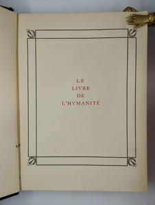 Le livre de l'humanité.
