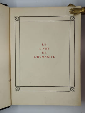 Le livre de l'humanité.. DAANSON Edouard,