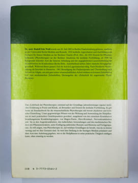 Lehrbuch der phytotherapie.. WEISS Rudolf Fritz,