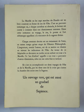 La marelle ou les sept marches du paradis. Itineraire initiatique.. SORVAL Gérard de,