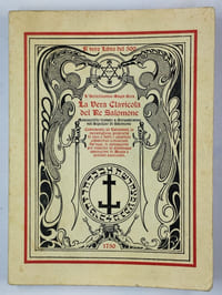 Il Vero Libro del 500. L'Antichissima Magia Nera. La Vera Clavicola del Re Salomone. Manoscritto trovato a Gerusalemme nel Sepolcro di Salomone.