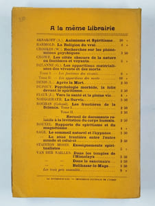 Mémoires sur les sciences occultes. Magnétisme animal et magie - Le destin de l'individu - Essai sur l'appartition des esprits et ce qui s'y rattache.