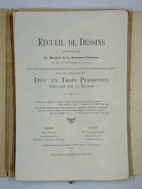 Recueil de dessins pour servir, d'une manière intuitive, à l'étude du livre : Dieu en trois personnes déclaré par la raison.