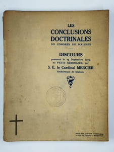 Les conclusions doctrinales du congrès de Malines.