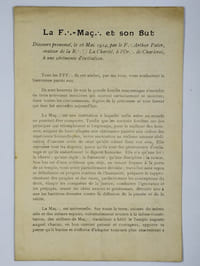 Rituel de tenue solennelle au 1er grade.