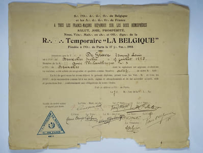 Rituel de tenue solennelle au 1er grade.