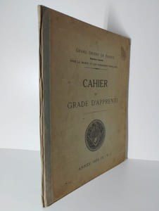 Cahier du grade d'apprenti.