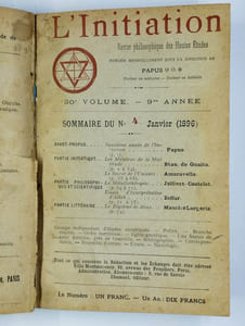 L'initiation. 1895 nov. (n°2) 1896 jan. - fév. (n°4 et 5).