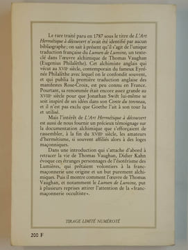 L'art hermétique à découvert.. VAUGHAN Thomas,