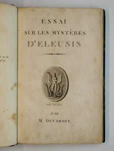 Essai sur les mystères d'Eleusis.