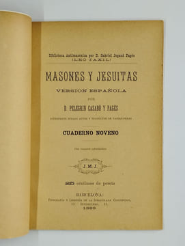 Masones y jesuitas.. TAXIL Léo,