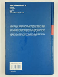 Springer Series in Materials Science 104. Transparent conductive zinc oxide. Basics and applications in thin film solar cells.