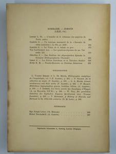 Le muséon. Revue d'études orientales. LXXI, 3-4.