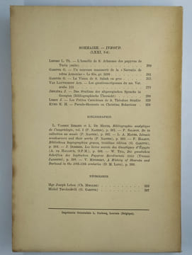 Le muséon. Revue d'études orientales. LXXI, 3-4.. COLLECTIF,
