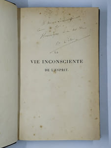 La vie inconsciente de l'esprit.